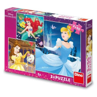 Puzzle 3x55 Veselé princezny