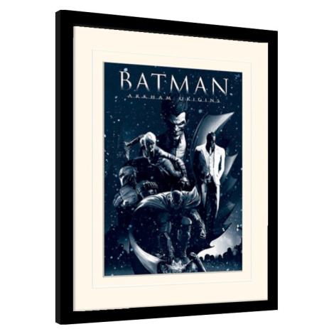 Obraz na zeď - Batman: Akham Origins - Montage, 34.3x44.5 cm Pyramid