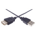 PremiumCord USB 2.0, A-A prodlužovací - 2m, černá - kupaa2bk