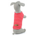 Vsepropejska Dog pruhované tričko pro psa Barva: Růžová, Délka zad (cm): 31, Obvod hrudníku: 43 