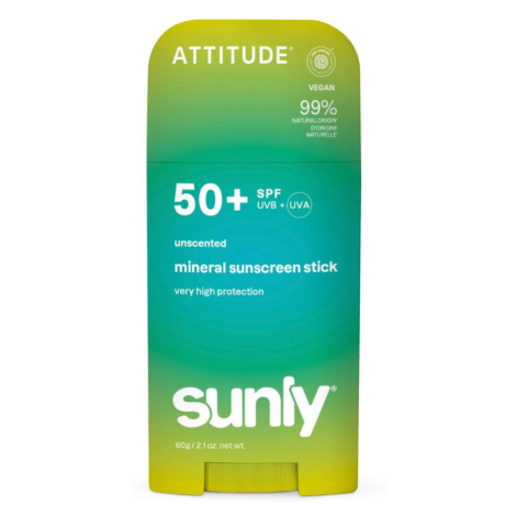 ATTITUDE Sunly Minerální opalovací krém SPF 50+ bez vůně 60 g