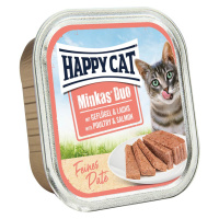 Happy Cat Minkas Duo paštika, drůbež a losos 16 × 100 g