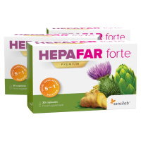 Hepafar Forte Premium 1+2 ZDARMA | Účinná detoxikace jater | Ostropestřec mariánský kapsle | Kúr