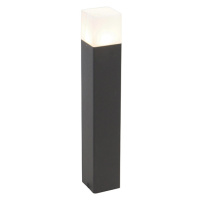 Stojící venkovní lampa černá s odstínem opálově bílé 50 cm - Dánsko