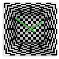 ModernClock Nástěnné hodiny Ilusion černo-bílé