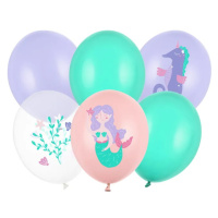 PartyDeco Sada latexových balónů - Mořský svět 6 ks