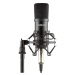 OneConcept Mic-700, černý, studiový mikrofon, Ø 34 mm, univerzální, pavouk, ochrana před větrem,