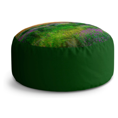 Taburet Circle Levandulové pole: 38x48 cm