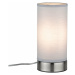 PAULMANN Stolní lampa Pia látkové stínidlo 1-ramenné světle šedá/kov E14 bez zdroje světla 770.5