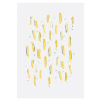 Ilustrace Brush strokes mustard, Laura Irwin, (30 x 40 cm)