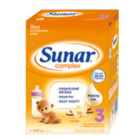 SUNAR Complex 3 vanilka batolecí mléko (+ mnostvo X600 g)