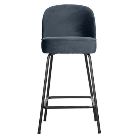 Modrá sametová barová židle 89 cm Vogue – BePureHome