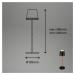 Briloner LED stolní lampa Kiki s baterií 3000K černá/zlatá