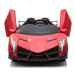 Mamido Elektrické autíčko Lamborghini Venno LCD MP4 4x4 červené