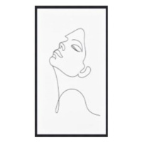 KARE Design Zarámovaný obraz Drawing Lady 63x93cm