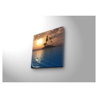 Wallity Obraz s LED osvětlením OSTROV 49 28 x 28 cm