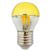 LED Žárovka se zrcadlovým vrchlíkem DECOR MIRROR P45 E27/5W/230V 4200K zlatá