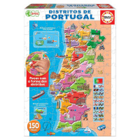 Puzzle Mapa Portugalska s monumenty Educa 150 dílků od 7 let
