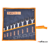 NEO TOOLS sada otevřených klíčů 6-22mm, 8ks, 09-851