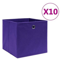 Shumee Úložné boxy 10 ks netkaná textilie 28 × 28 × 28 cm fialové