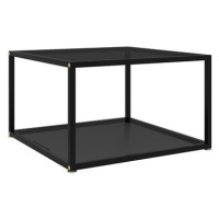 Čajový stolek černý 60 × 60 × 35 cm tvrzené sklo