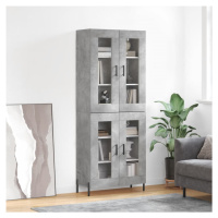 vidaXL Skříň highboard betonově šedá 69,5x34x180 cm kompozitní dřevo