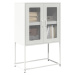 vidaXL Skříň highboard bílá 68x39x107 cm ocel