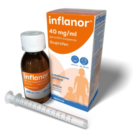 Inflanor Pro děti malina 40 mg/ml perorální suspenze 100 ml Zentiva
