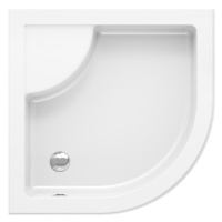 Ravak SABINA 80 LA WHITE - čtvrtkruhová sprchová zvýšená vanička 80 x 80 cm se sedátkem, bílá (b