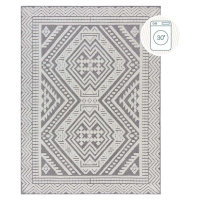 Šedý pratelný koberec z žinylky 80x160 cm Jaipur – Flair Rugs