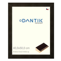 DANTIK rámeček 40 × 50, Artdeco kosý hnědý AG plexi čiré