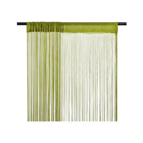 Provázkové záclony 2 ks 100 × 250 cm zelené SHUMEE