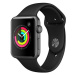 Apple Watch Series 3 42mm GPS Vesmírně šedý hliník s černým sportovním řemínkem