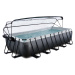 Bazén s krytem a pískovou filtrací Black Leather pool Exit Toys ocelová konstrukce 540*250*122 c
