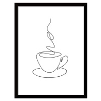 Plakát v rámu 30x40 cm Linear Coffee – Styler