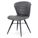 Jídelní židle ICROLEP, šedá látka/kov černý mat