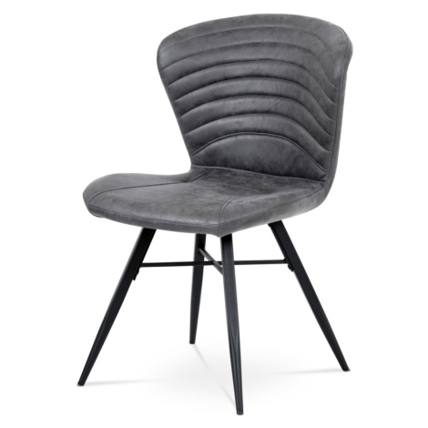 Jídelní židle ICROLEP, šedá látka/kov černý mat Autronic