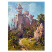 Ilustrace Old Castle, Pobytov, 30 × 40 cm