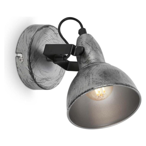 Briloner 2049-014 - Nástěnné bodové svítidlo RETRO 1xE14/40W/230V šedá 2049-014