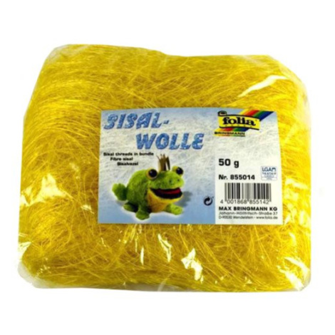 Sisalové vlákno 50 g - barva žlutá