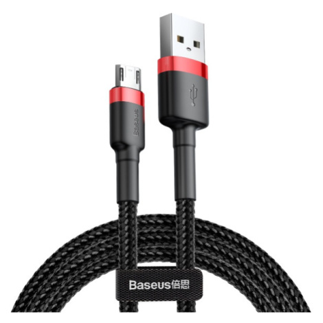 Datový kabel Baseus Cafule Cable Micro USB, 2.4A, 1M, červená-černá
