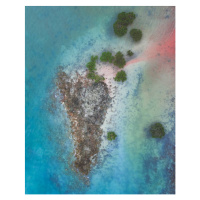 Fotografie Aerial shot of tropical island, Broome, Australia, Abstract Aerial Art, 30 × 40 cm