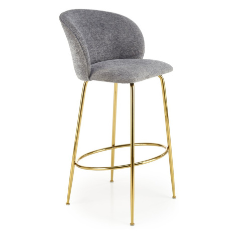 HALMAR Barová židle H116 šedá/zlatá