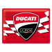 Plechová cedule Ducati Corse - Logo Racing Flag, 30 x 40 cm