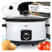 Pomalý hrnec 5,8L keramický hrnec slow cooker 290W adler prostorný bílý silný