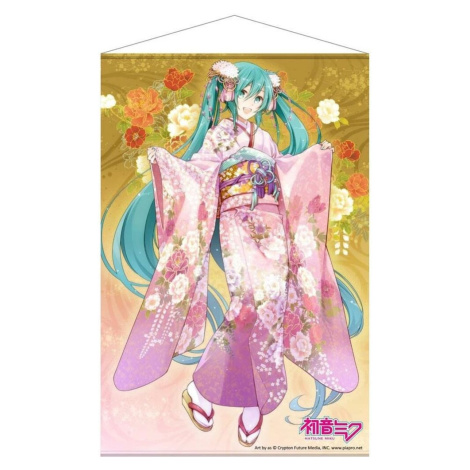 Plátěný plakát Vocaloid - Miku Hatsune #5 (Kimono) 60 x 90 cm Sakami Merchandise
