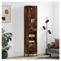 vidaXL Skříň highboard kouřový dub 34,5 x 34 x 180 cm kompozitní dřevo