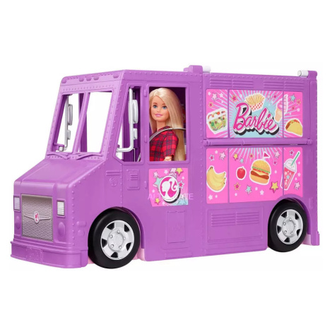Barbie restaurace pojízdná herní set auto rozkládací s doplňky Mattel
