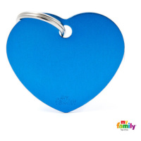 Známka My Family Basic srdce velká modrá
