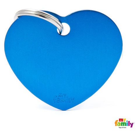 Známka My Family Basic srdce velká modrá